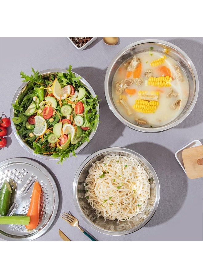 كيتشينو حوض مبشرة ستانلس ستيل متعدد الوظائف 3 في 1، مصفاة ومصفاة وسلة تصريف ووعاء لصنع السلطة... 1 - Image 2